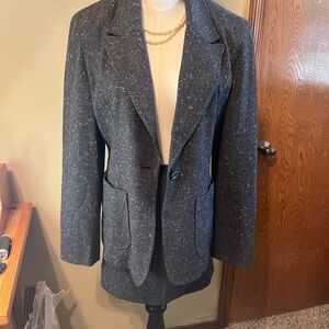 Express Gray Blazer Tailored Suit Jacket and skirt size 7/8